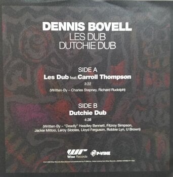 LP deska Dennis Bovell - Les Dub Feat.Carroll Thompson / Dutchie Dub (Limited Edition) (7" SP) - 2