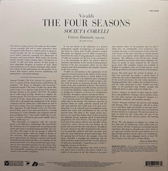 LP deska Societa Corelli - Vivaldi: The Four Seasons (Reissue) (Gatefold) (Remastered) (180 g) (2 LP) - 2