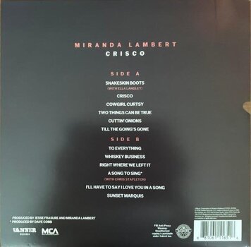 Vinyl Record Miranda Lambert - Crisco (LP) - 2