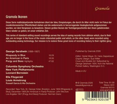 CD диск Ella Fitzgerald & Louis Armstrong & Columbia Symphony Orchestra & New York Philharmonic & Leonard Bernstein - Rhapsody In Blue / An American In Paris / Porgy And Bess (CD) - 2
