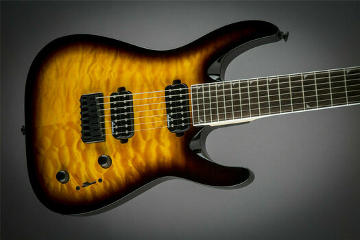 7-string Electric Guitar Jackson JS32-7Q Dinky IL Tobacco Burst - 4