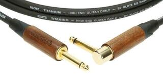 Instrument Cable Klotz TIW0300PR Titanium Walnut 3 m Straight - Angled Instrument Cable - 2