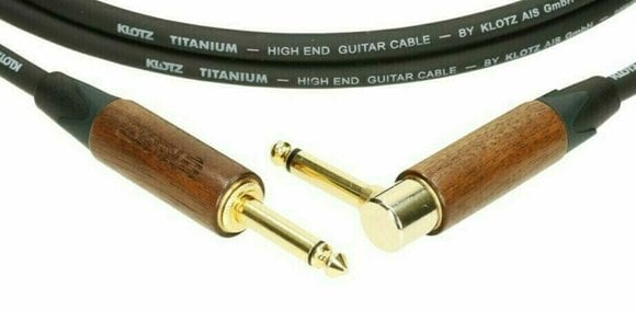 Kabel instrumentalny Klotz TIW0300PR Titanium Walnut Czarny 3 m Prosty - Kątowy - 3