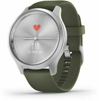 Smartwatches Garmin vivomove Style Silver/Moss Green Silicone Smartwatches - 3