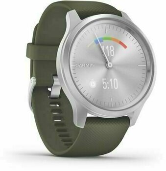Smartwatches Garmin vivomove Style Silver/Moss Green Silicone Smartwatches - 4