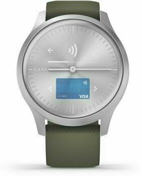 Smartwatch Garmin vivomove Style Silver/Moss Green Silicone - 5