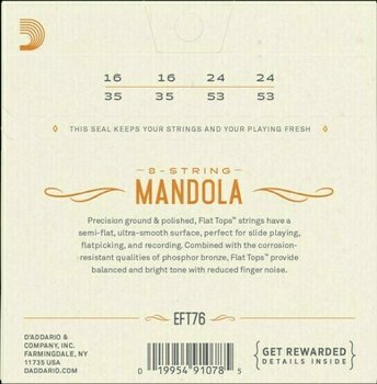 Cordes de mandolines D'Addario EFT76 - 2