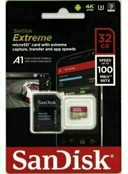 Cartão de memória SanDisk Extreme 32 GB SDSQXAF-032G-GN6MA Micro SDHC 32 GB Cartão de memória - 4