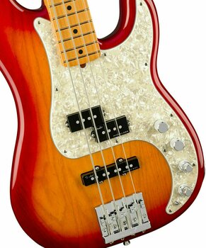 4-strängad basgitarr Fender American Ultra Precision Bass MN Plasma Red Burst - 3