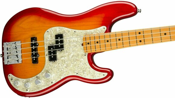 E-Bass Fender American Ultra Precision Bass MN Plasma Red Burst - 4