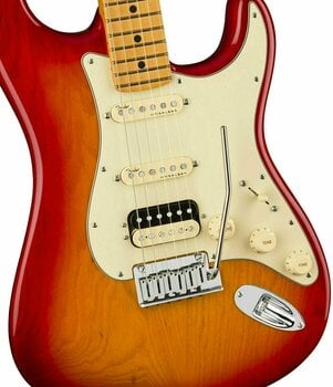 Chitarra Elettrica Fender American Ultra Stratocaster HSS MN Plasma Red Burst - 3