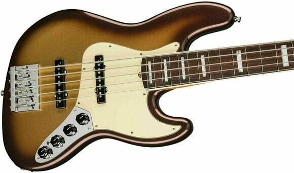 5-saitiger E-Bass, 5-Saiter E-Bass Fender American Ultra Jazz Bass V RW Mocha Burst - 4