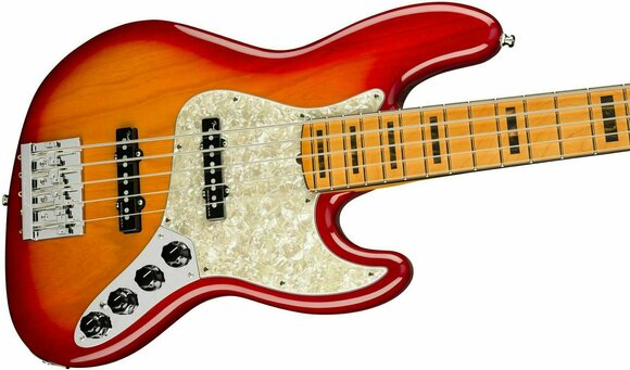 5-strunová basgitara Fender American Ultra Jazz Bass V MN Plasma Red Burst - 4
