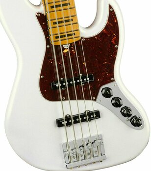 5-saitiger E-Bass, 5-Saiter E-Bass Fender American Ultra Jazz Bass V MN Arctic Pearl - 3