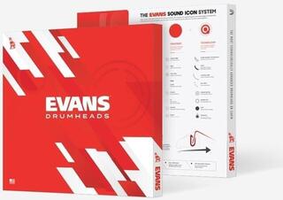 Conjunto de membranas/parches de tambor Evans ETP-UV2-F UV2 Coated Coated Fusion Conjunto de membranas/parches de tambor - 1