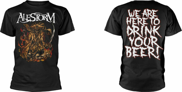 T-shirt Alestorm We Are Here To Drink Your Beer! Black L T-shirt - 3