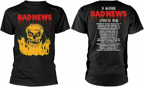 T-Shirt Bad News T-Shirt Fireskull Black M - 3