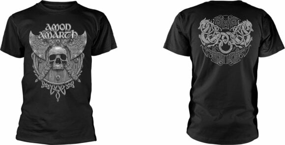 Camiseta de manga corta Amon Amarth Camiseta de manga corta Grey Skull Hombre Negro S - 3