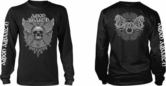 T-Shirt Amon Amarth T-Shirt Grey Skull Male Black L - 3