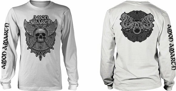 T-shirt Amon Amarth T-shirt Grey Skull Masculino White 2XL - 3