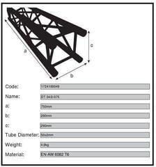 Rectangle truss Duratruss DT 34/2-075 Rectangle truss - 3