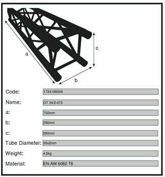 Ορθογώνιο Truss Duratruss DT 34/2-075 Ορθογώνιο Truss - 4