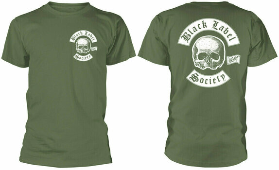 T-Shirt Black Label Society T-Shirt Skull Logo Olive S - 3