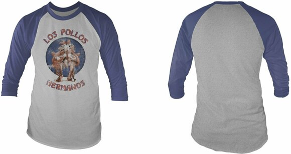 T-Shirt Breaking Bad T-Shirt Los Pollos Baseball Blau S - 3