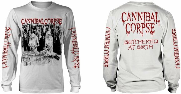 T-Shirt Cannibal Corpse T-Shirt Butchered At Birth White S - 3