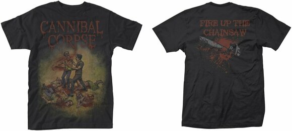 T-Shirt Cannibal Corpse T-Shirt Chainsaw Black S - 3