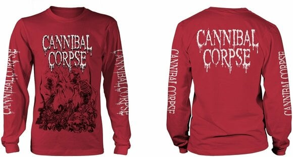 Shirt Cannibal Corpse Shirt Pile Of Skulls 2018 Heren Red XL - 3