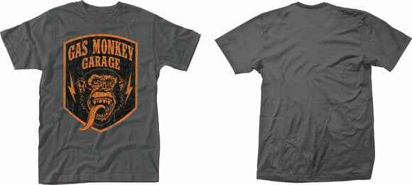 T-Shirt Gas Monkey Garage T-Shirt Shield Male Grey L - 3