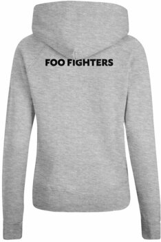 Capuchon Foo Fighters Equal Logo Girls Womens Hooded Pouch Sweat M - 2