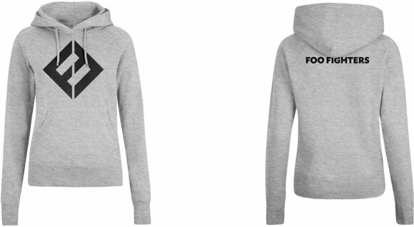 Hættetrøje Foo Fighters Hættetrøje Equal Logo Grey 2XL - 3