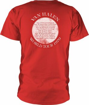 Camiseta de manga corta Van Halen Camiseta de manga corta 1979 Tour Rojo S - 2