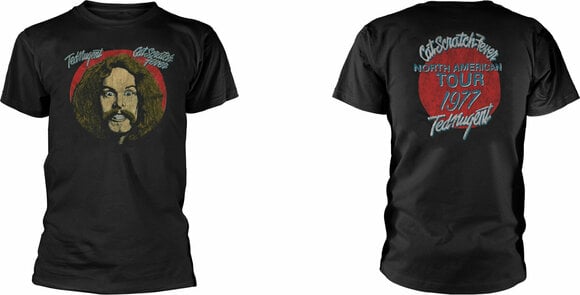 T-shirt Ted Nugent T-shirt Cat Scratch Fever Tour '77 Masculino Black S - 3