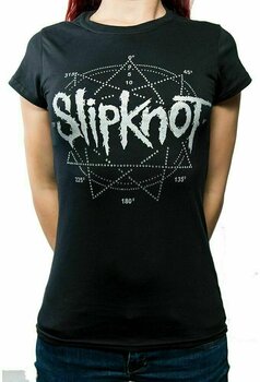 Shirt Slipknot Shirt Logo Star (Diamante) Dames Zwart L - 2