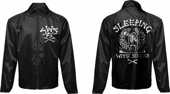 Giacca Sleeping With Sirens Giacca Skeleton Windcheater Nero M - 3