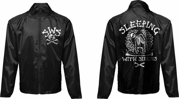 Dzseki Sleeping With Sirens Dzseki Skeleton Windcheater Black M - 3