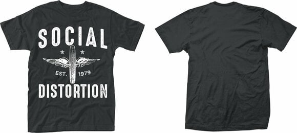 T-Shirt Social Distortion T-Shirt Winged Wheel Black 2XL - 3