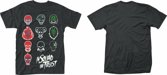 T-Shirt Suicide Squad In Squad Faces Black S T-Shirt - 3