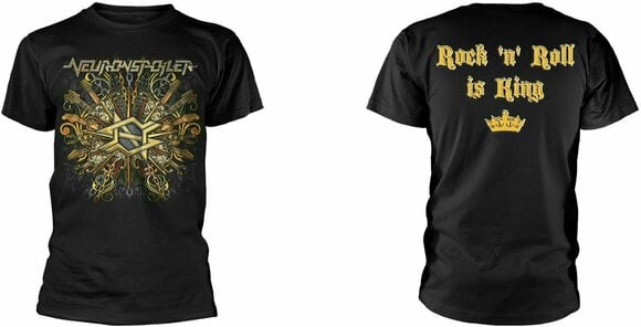 T-Shirt Neuronspoiler T-Shirt Rock N Roll Is King Herren Black S - 3