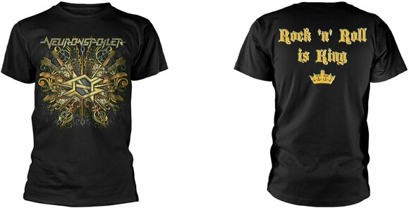 T-Shirt Neuronspoiler T-Shirt Rock N Roll Is King Herren Black XL - 3