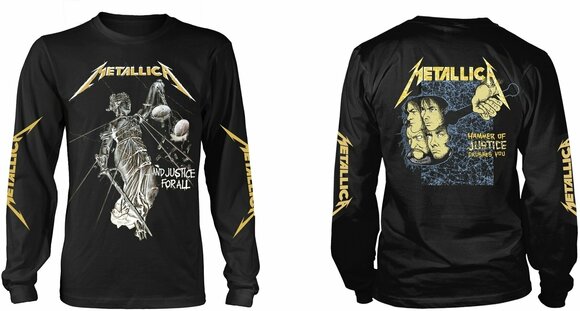 Maglietta Metallica Maglietta And Justice For All Maschile Nero S - 3