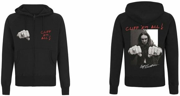 Hoodie Metallica Cliff Burton Fists Black L Hoodie - 3