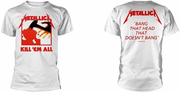 Skjorte Metallica Skjorte Kill Em All Mand White S - 3