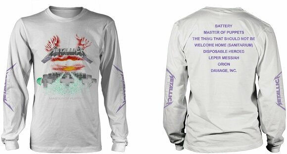 T-shirt Metallica Master Of Puppets Tracks White M T-shirt - 3