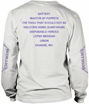 T-shirt Metallica Master Of Puppets Tracks White L T-shirt - 2