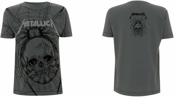 T-Shirt Metallica T-Shirt Spider All Over Grey M - 3