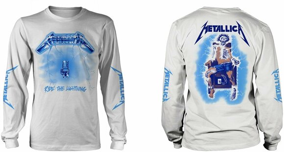 T-Shirt Metallica T-Shirt Ride The Lightning White 2XL - 3